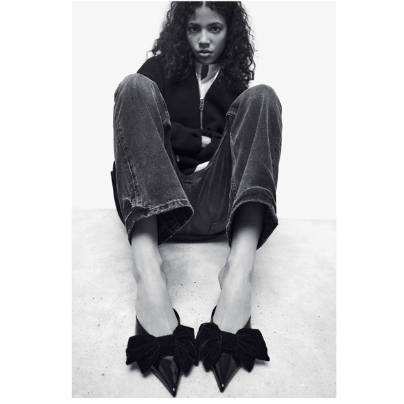 ZARA HEELED MULES WITH BOW - Picture 5 of 5